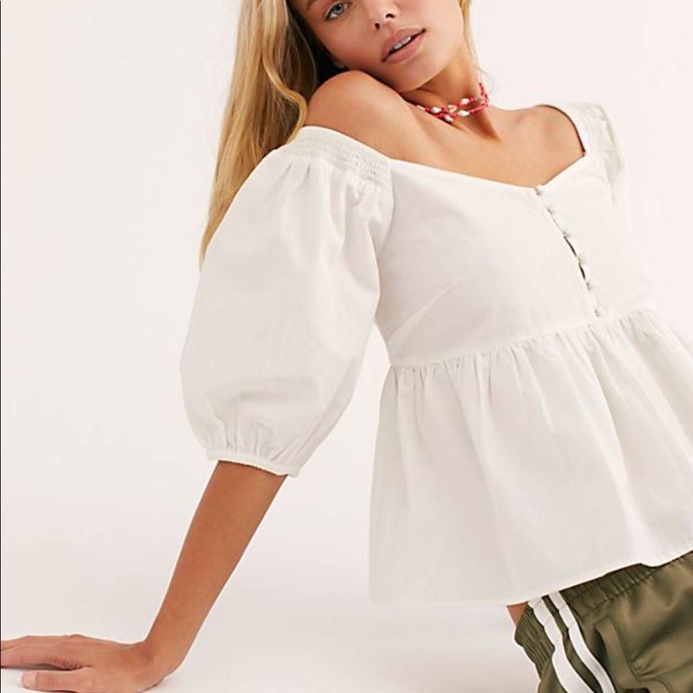 Veronica Sweetheart off-the-shoulder shirt